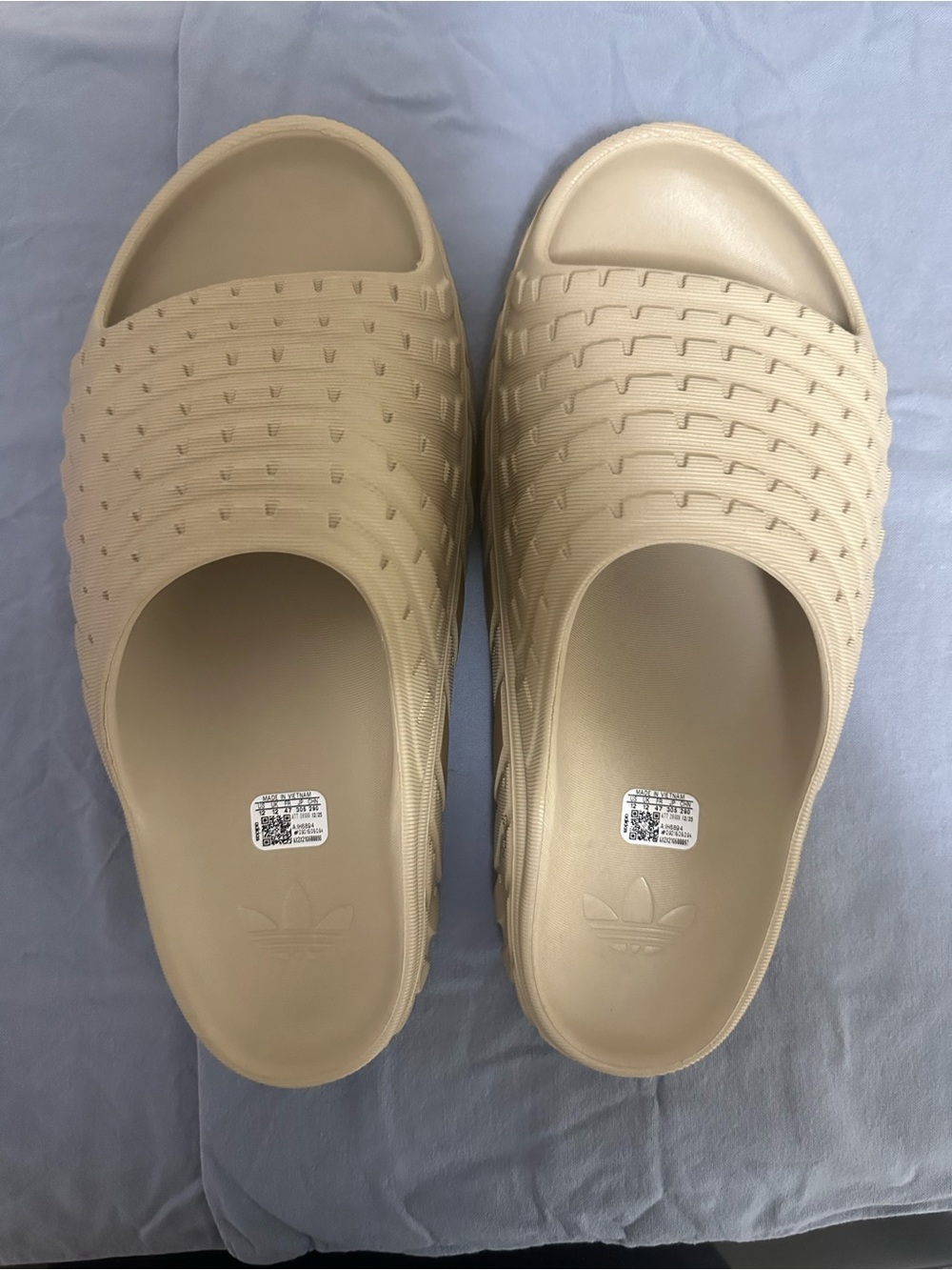 adidas Beige Slide Sandals